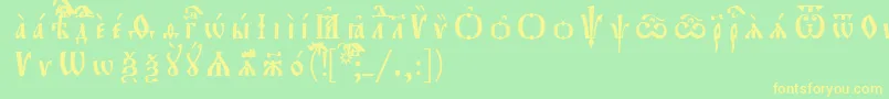 More about Orthodox.TtUcs8Разрядочный Font Orthodox.TtUcs8Разрядочный Font – Yellow Fonts on Green Background